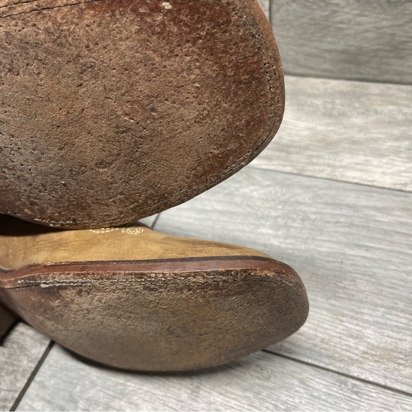 EUC RockinLeather Womens Brown Square Toe Western Boot 10B - Picture 9 of 13